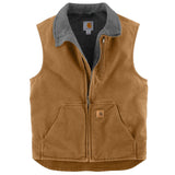 Carhartt Mock Neck Vest Sherpa Lined Sandstone